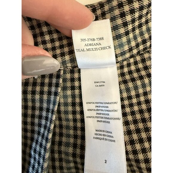 NEW Rails Adriana Check Wrap Miniskirt Brown Teal Sz 2 [jb] - Picture 8 of 10